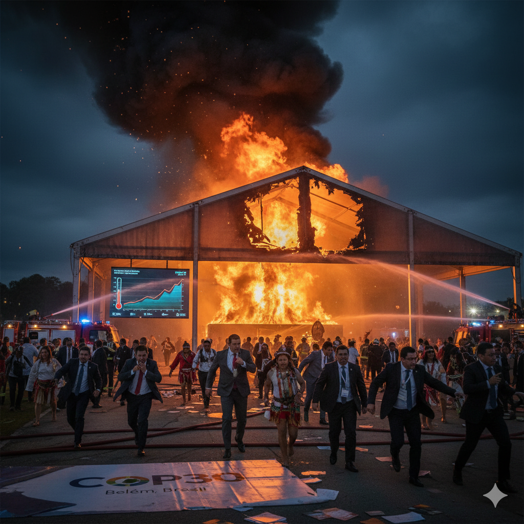 Fire at COP30 Climate Summit: Disrupts Critical Final Negotiations