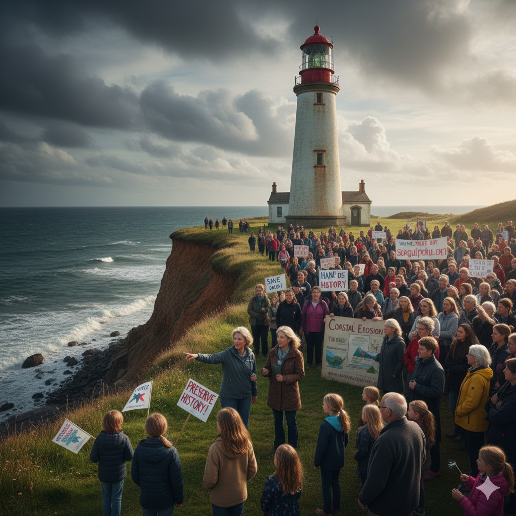 Local Community Rallies to Save Historic Lighthouse from Erosion