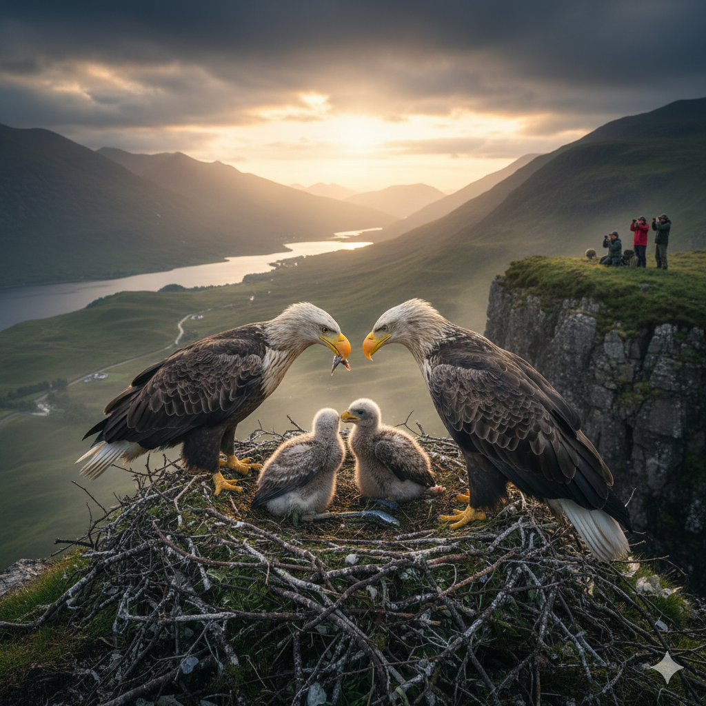 Rare White-Tailed Eagle Chicks Hatch in Scotland, Marking Conservation Success