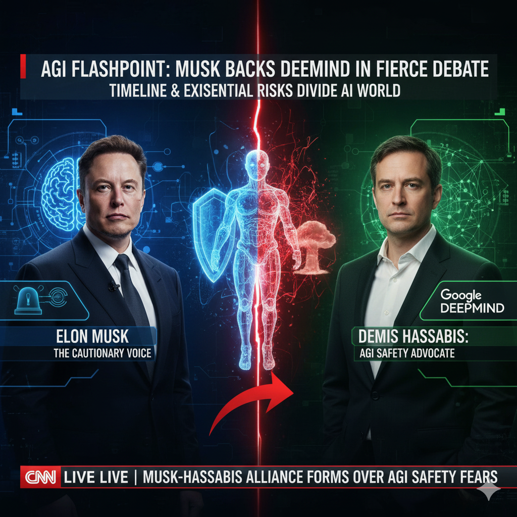 AGI Flashpoint: Musk Backs DeepMind’s Hassabis in Fierce Debate Over AI’s Future