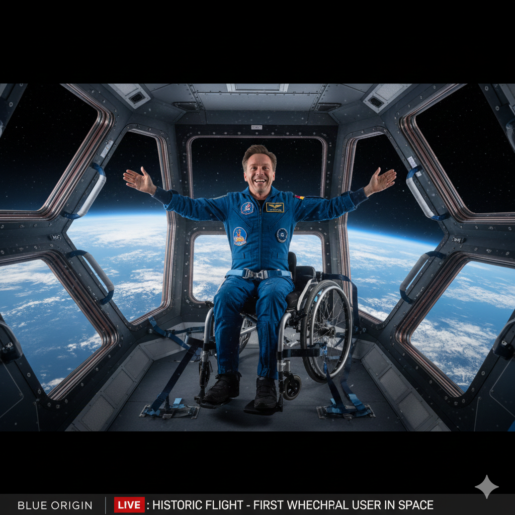 Barrier Broken: German Engineer Becomes First Wheelchair User in Space Aboard Blue Origin