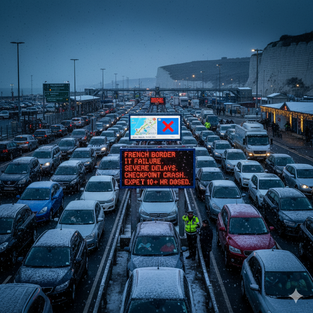Christmas Getaway Gridlock: Dover Plunged into Chaos by French Border IT Failure