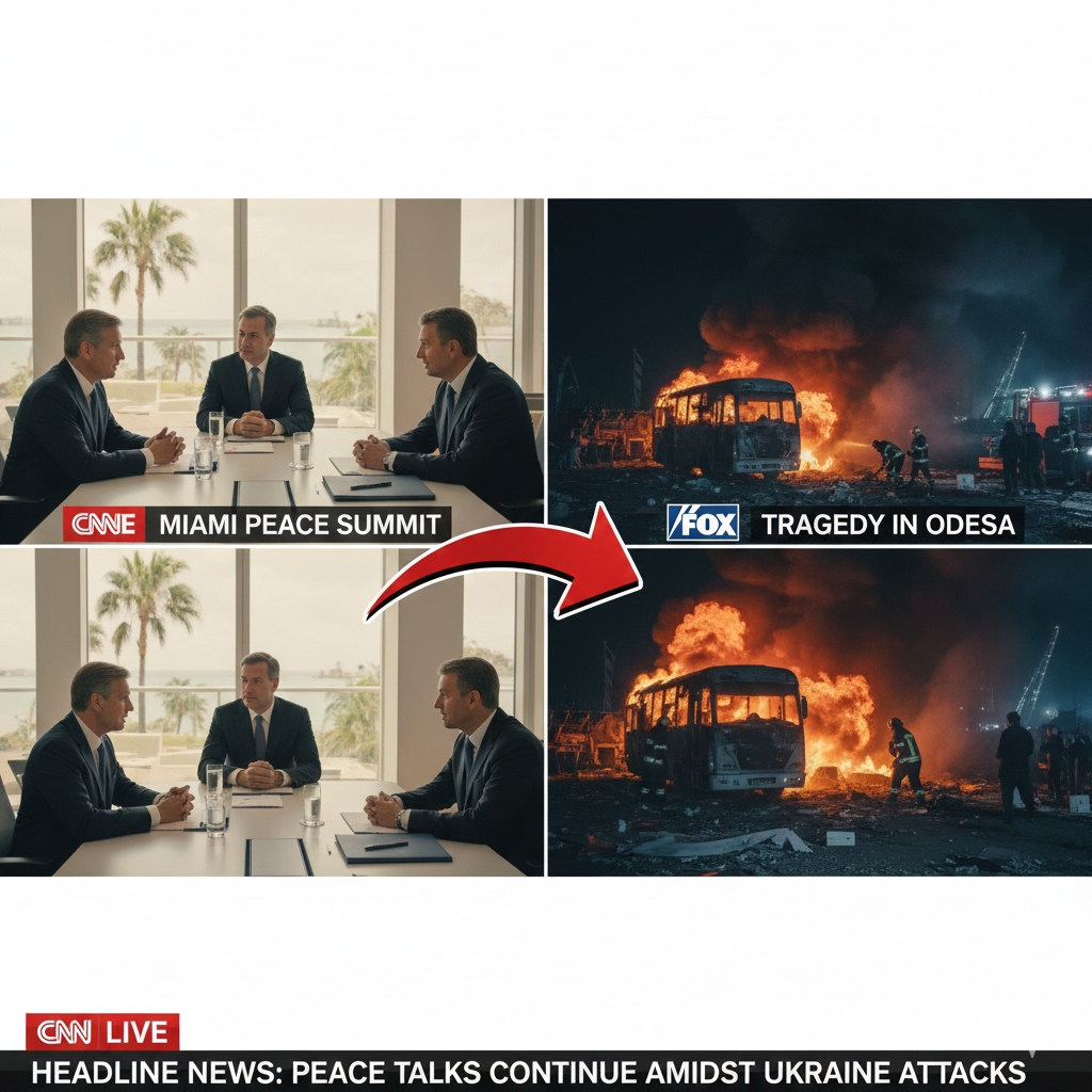 Mixed Signals in Miami: Peace Talks Pivot as Odesa Mourns 8 and EU Signs $105B Lifeblood