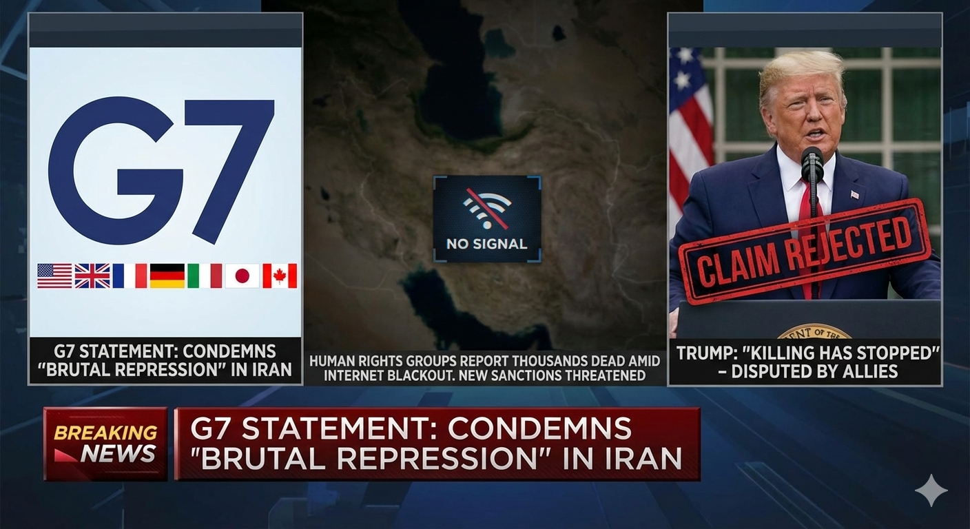 Genocide Under Digital Darkness G7 Rejects Trump’s Claim That Iran Killings Have Stopped