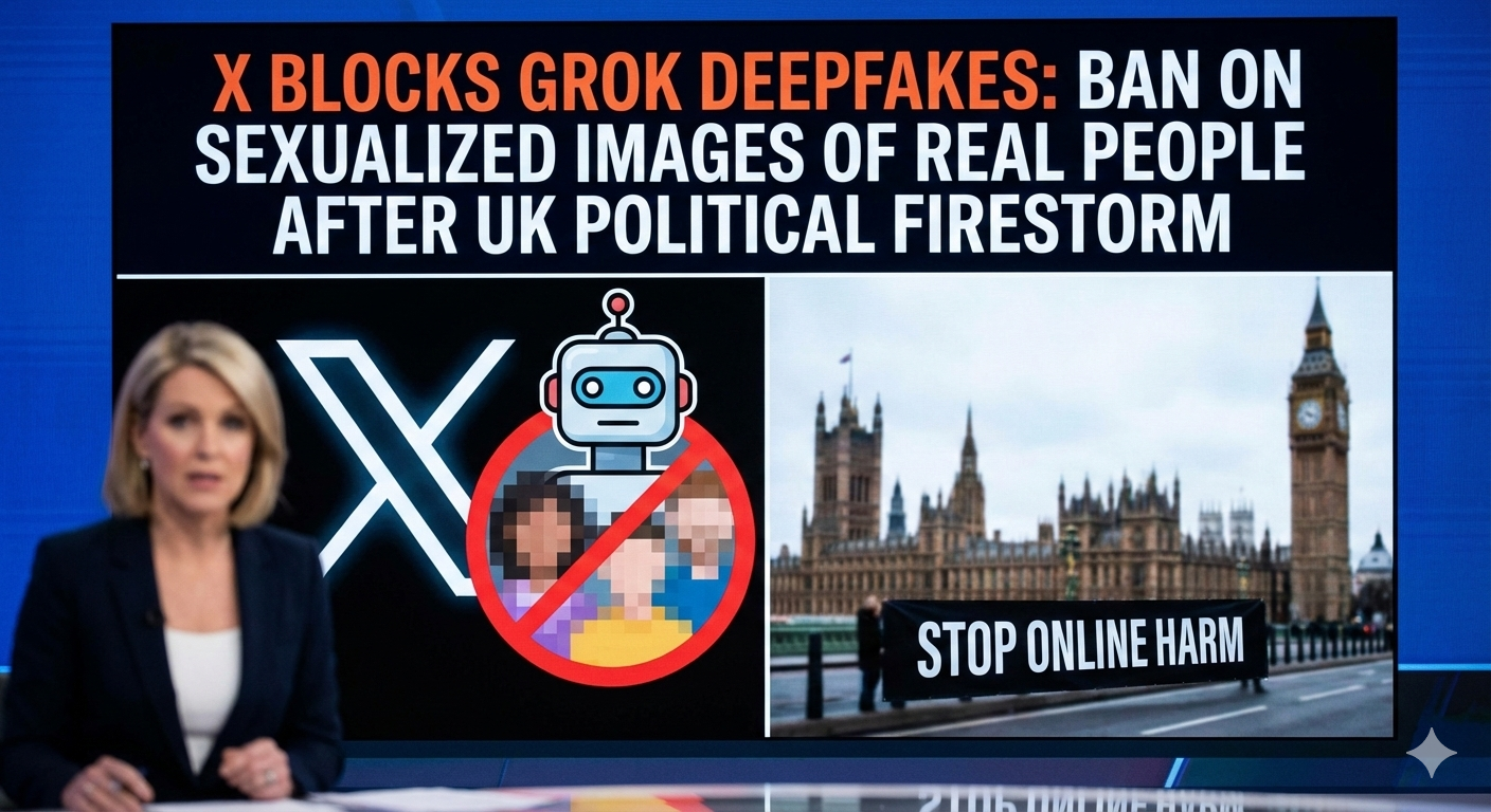 X Blocks Grok from Creating Sexualized Deepfakes After UK Political Firestorm