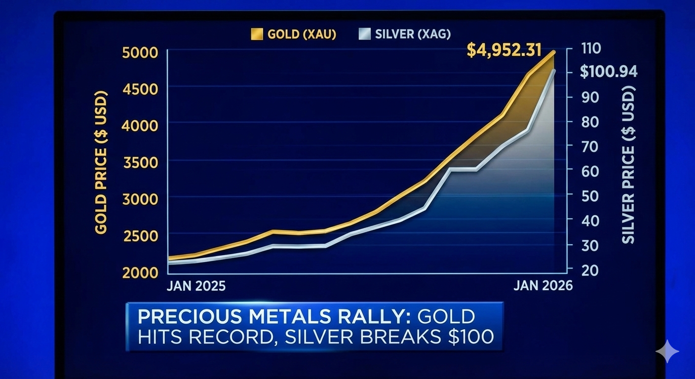 Gold Shatters Records: Bullion Hits $4,950 as Global “Permacrisis” Deepens