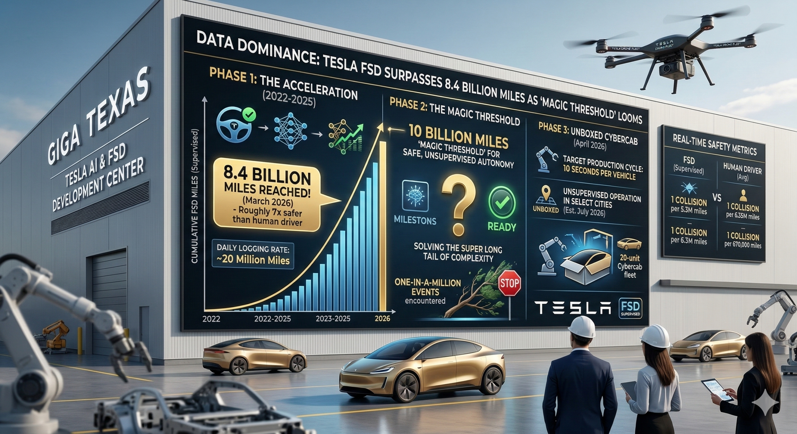 Data Dominance: Tesla FSD Surpasses 8.4 Billion Miles as ‘Magic Threshold’ Looms
