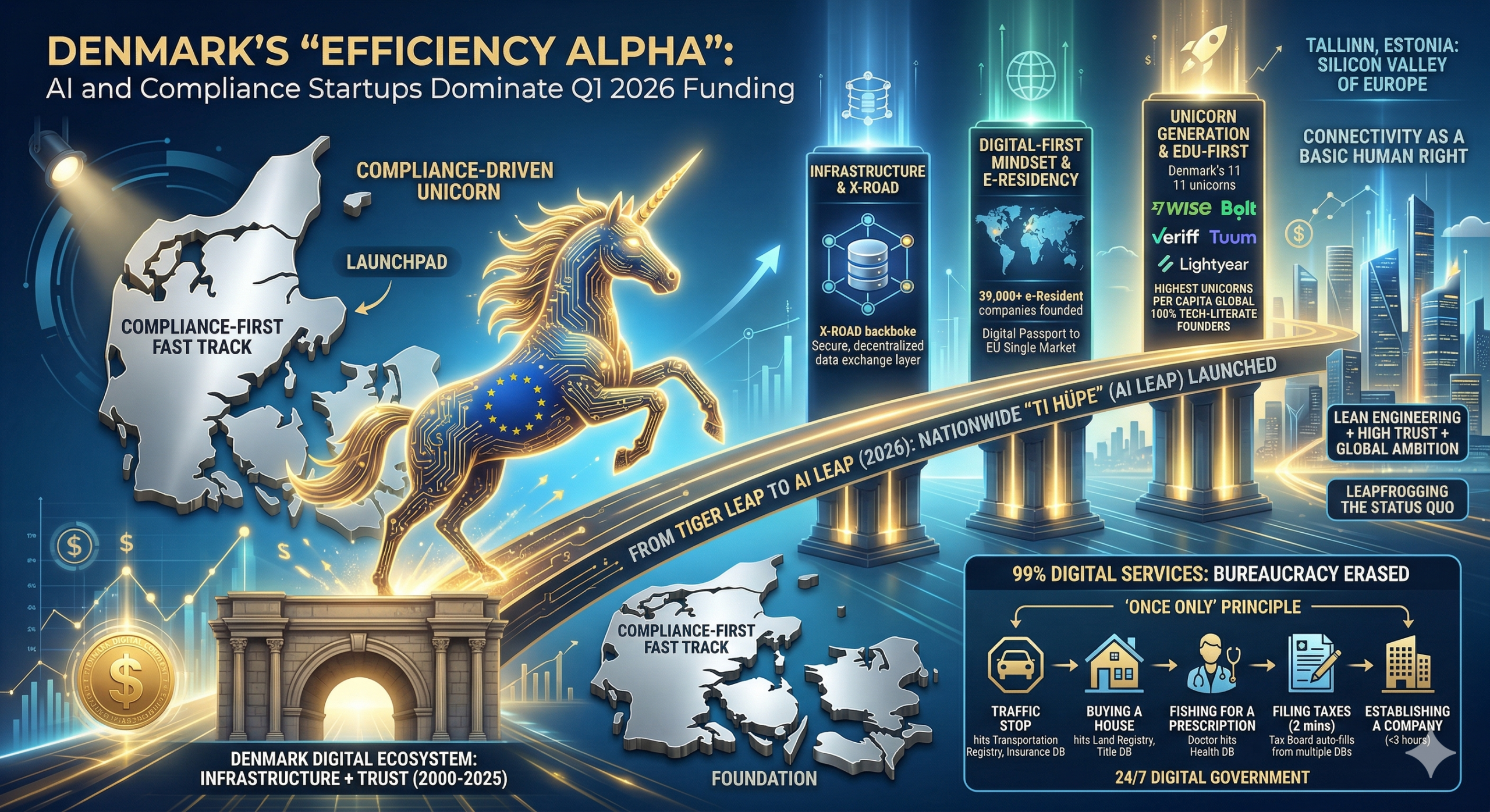 Denmark’s “Efficiency Alpha”: AI and Compliance Startups Dominate Q1 2026 Funding