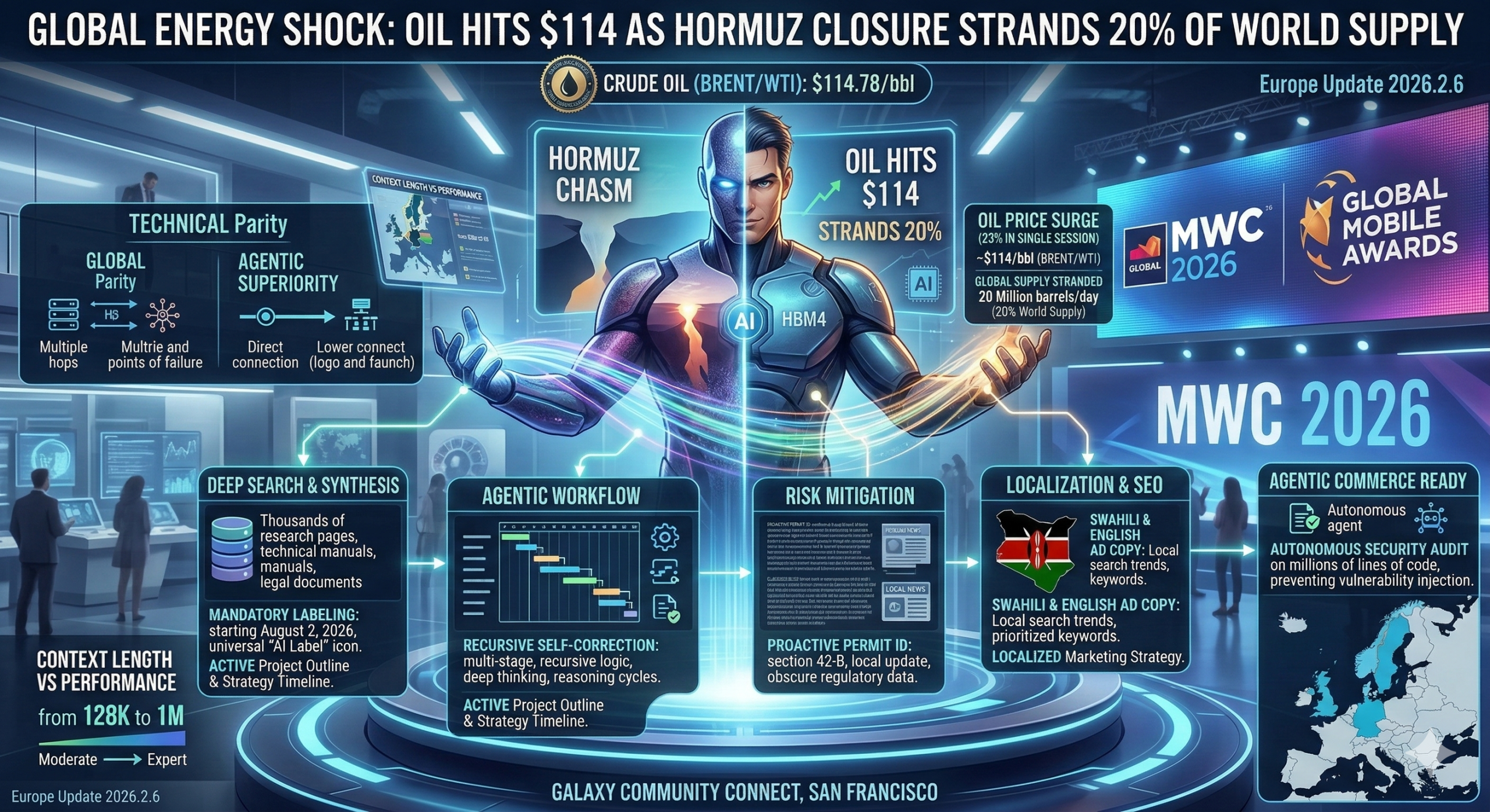 Global Energy Shock: Oil Hits $114 as Hormuz Closure Strands 20% of World Supply
