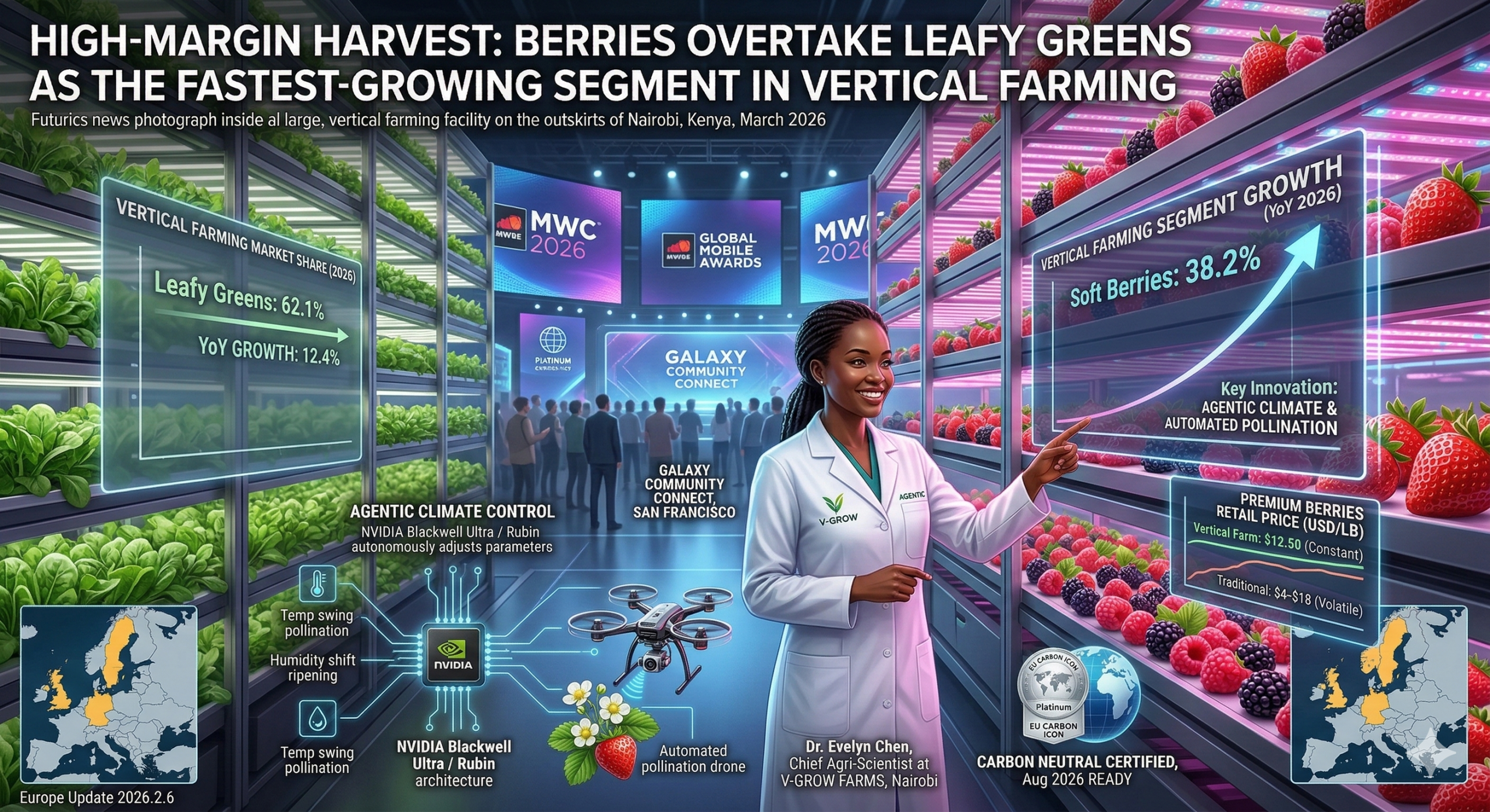 High-Margin Harvest: Berries Overtake Leafy Greens as the Fastest-Growing Segment in Vertical Farming