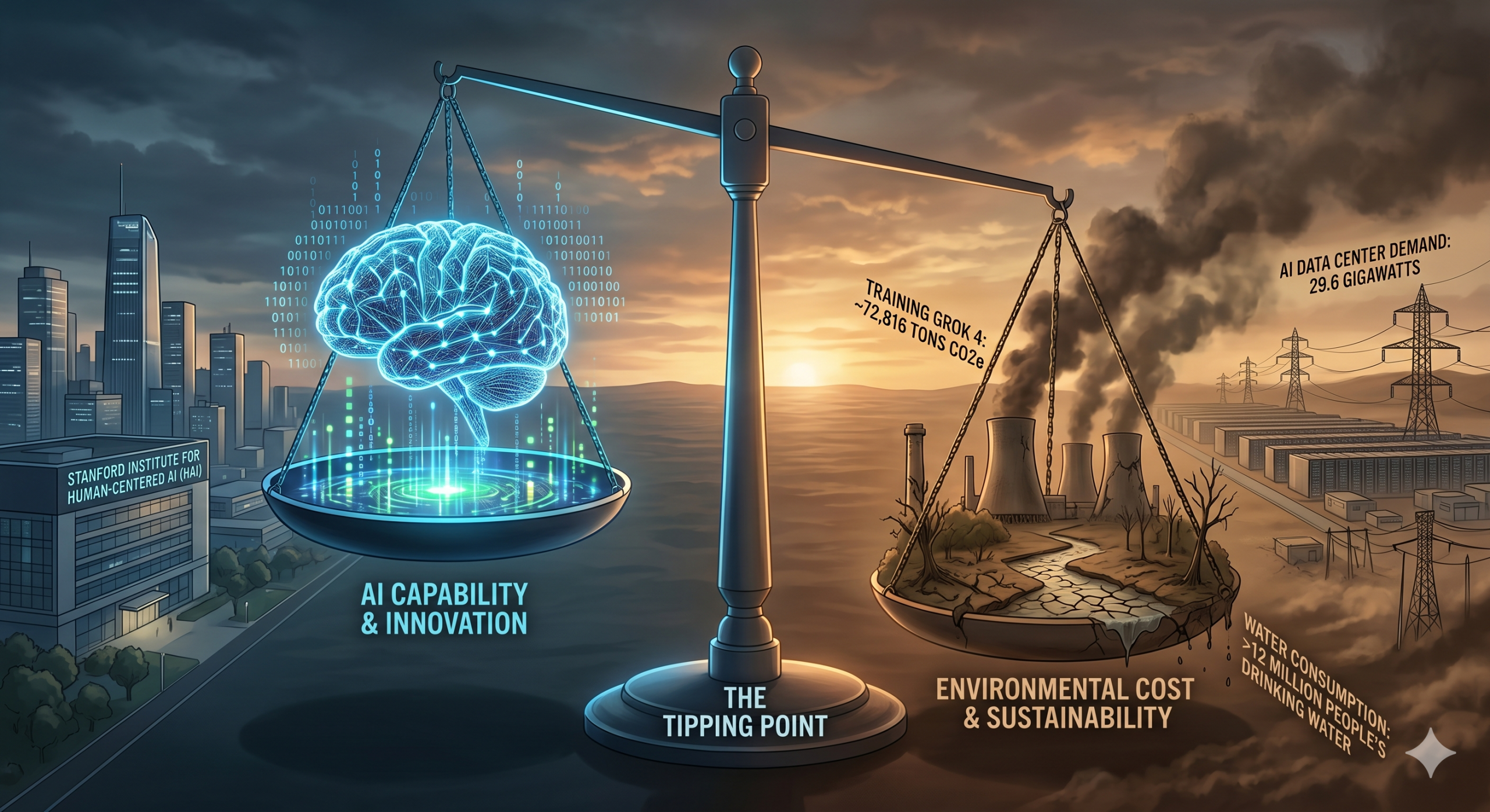 The Tipping Point: Stanford’s 2026 AI Index Highlights the Soaring Environmental Cost of Intelligence