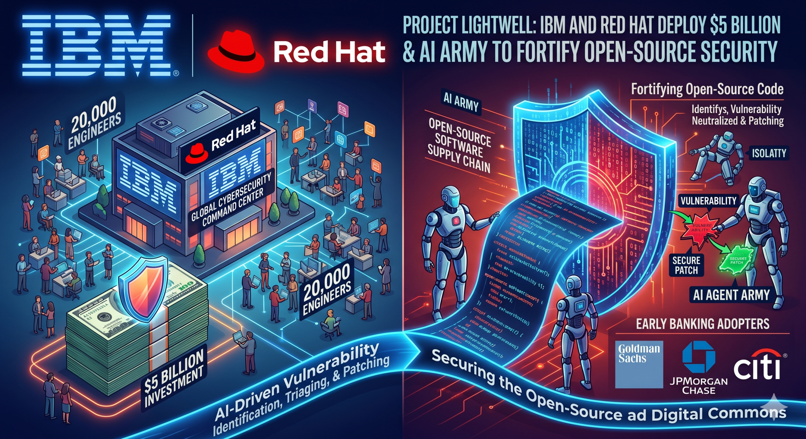 Project Lightwell: IBM and Red Hat Deploy $5 Billion and an AI Army to Fortify Open-Source Code